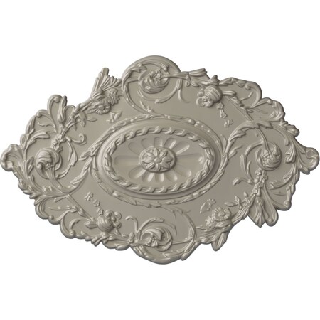 Ekena Millwork Strasbourg Ceiling Medallion, Hand-Painted Pearl White, 30 1/2"W x 20"H x 1 1/2"P CM30SGPWS